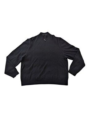Bloomingdales The Mens Store Sweater Mens XXL 100% Cashmere Black Pullover 2XL